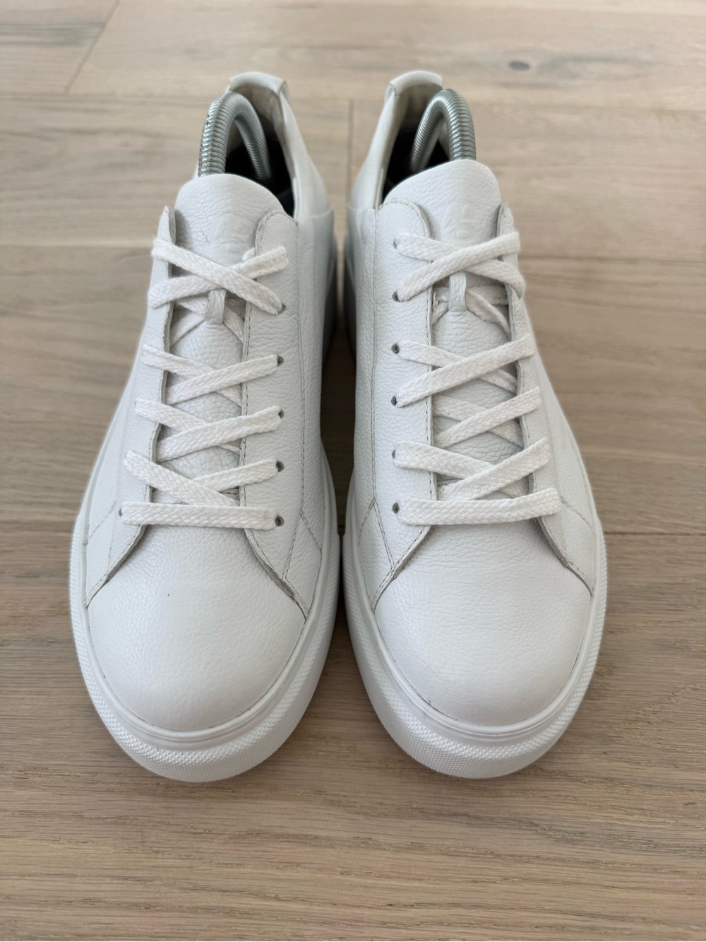 Paul Green Debbie Wedge Sneakers White Leather UK7/ US9.5 Platform Comfort - Picture 2 of 10